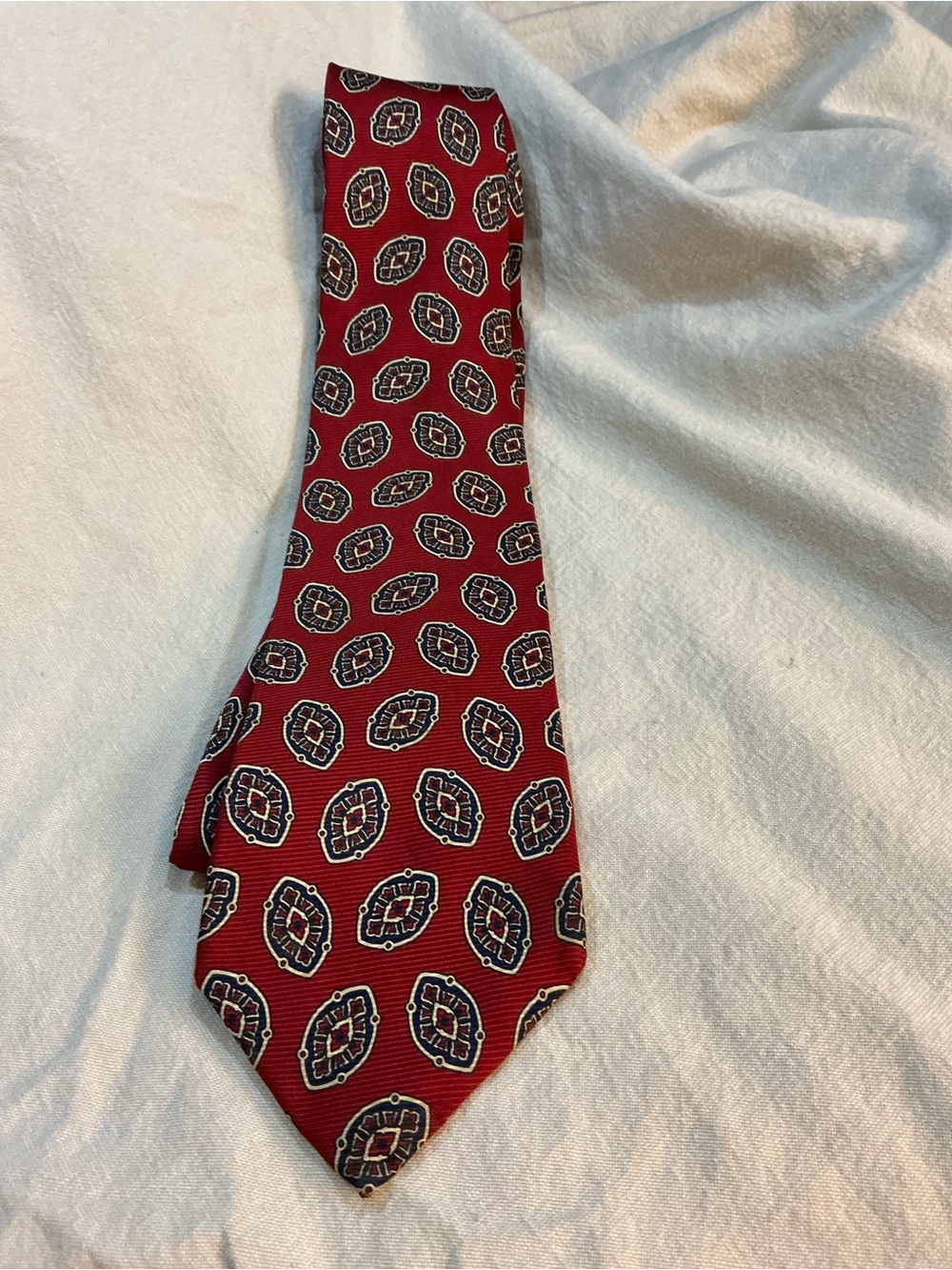 Mens Red Geometric Medallion Tie L.L.BEAN